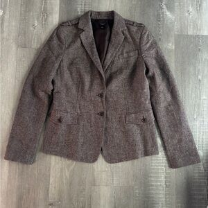 Ann Taylor Women's Brown Wool Blazer Jacket
